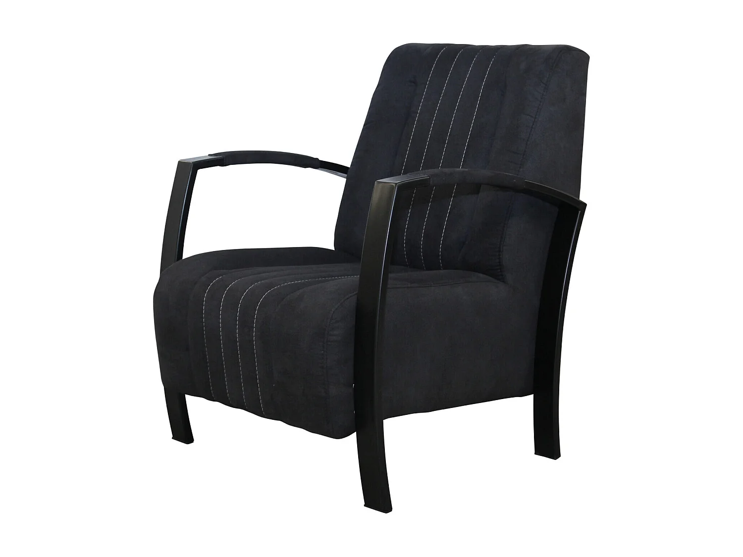 Fauteuil moderne en tissu couleur noir – style contemporain - Looft