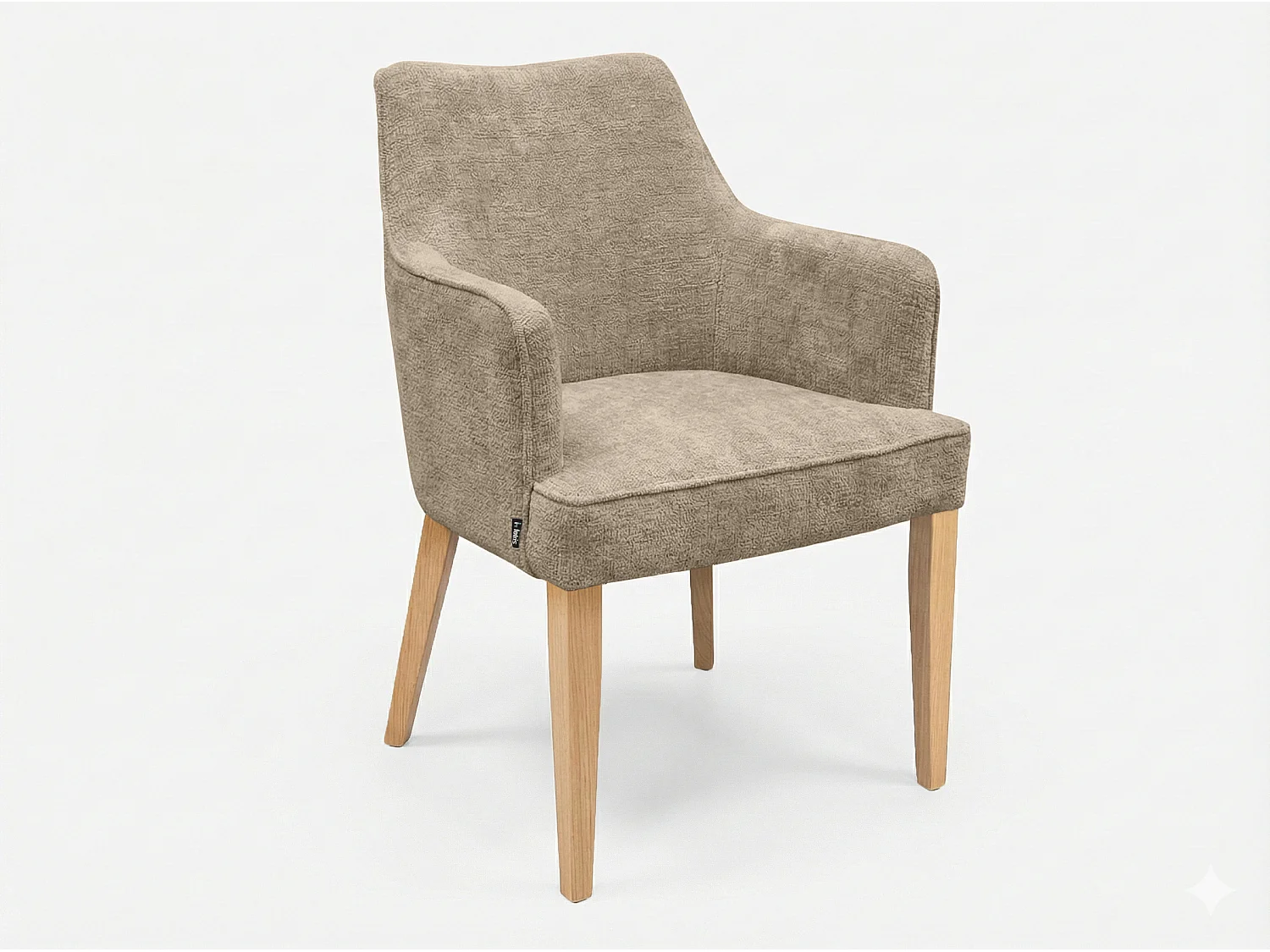 Chaise moderne Diamond Arm avec accoudoirs et pieds en bois