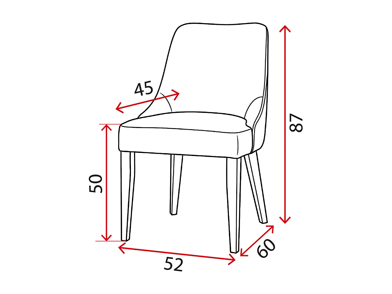 Chaise design Diamond – élégance moderne et dossier ergonomique