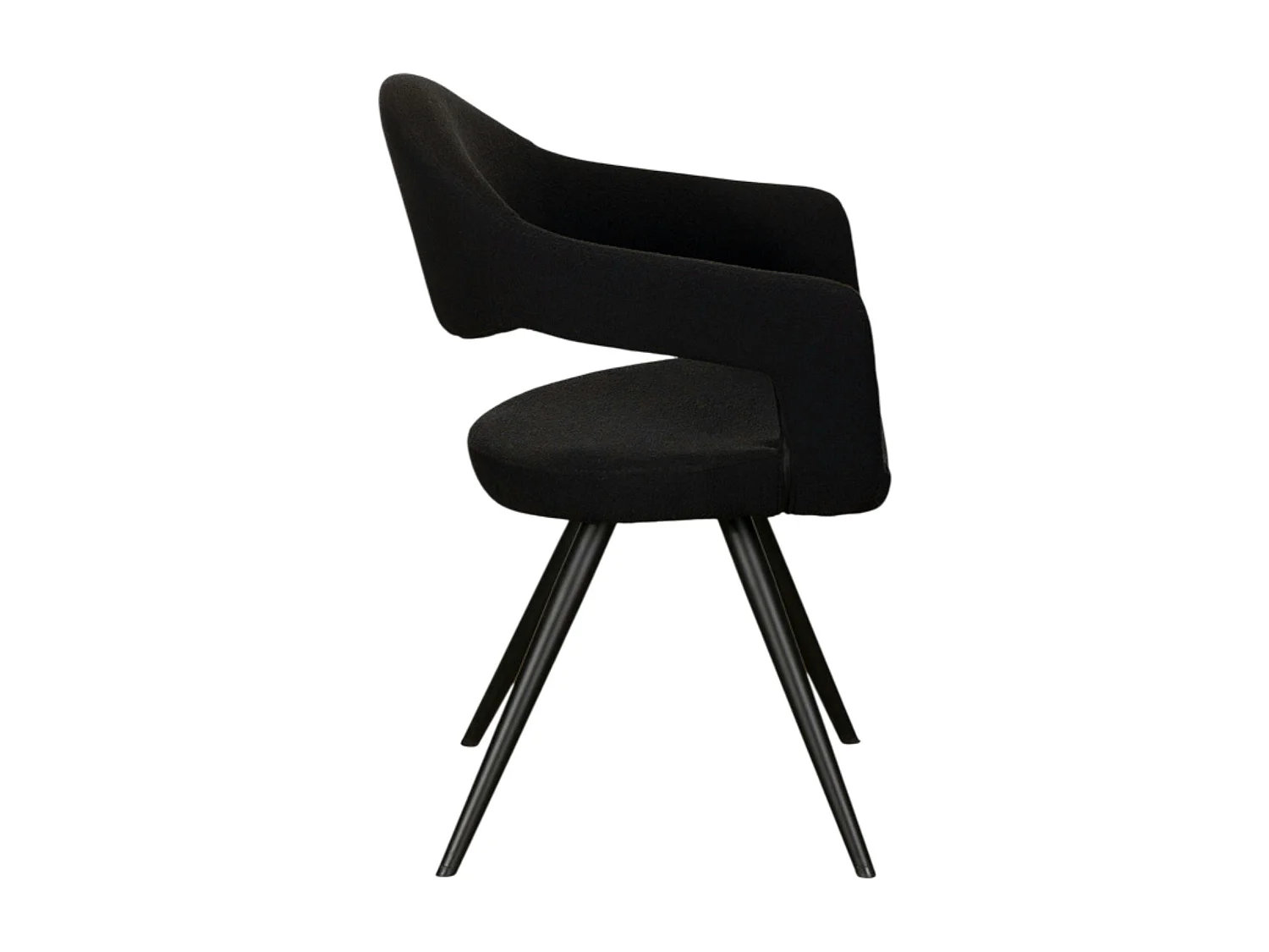 Chaise salle à manger noire à dossier ouvert (lot de 2) TREVI