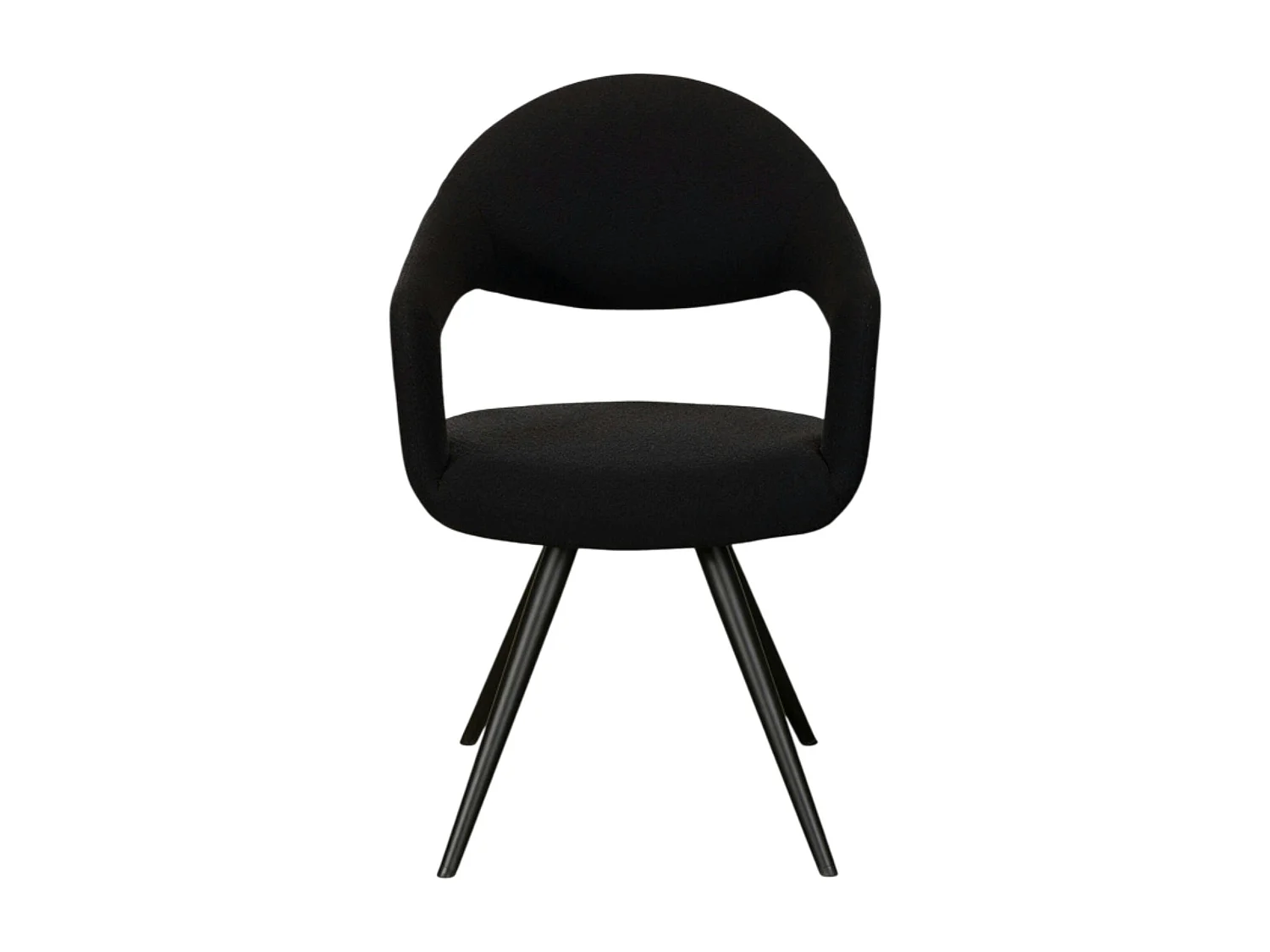 Chaise salle à manger noire à dossier ouvert (lot de 2) TREVI