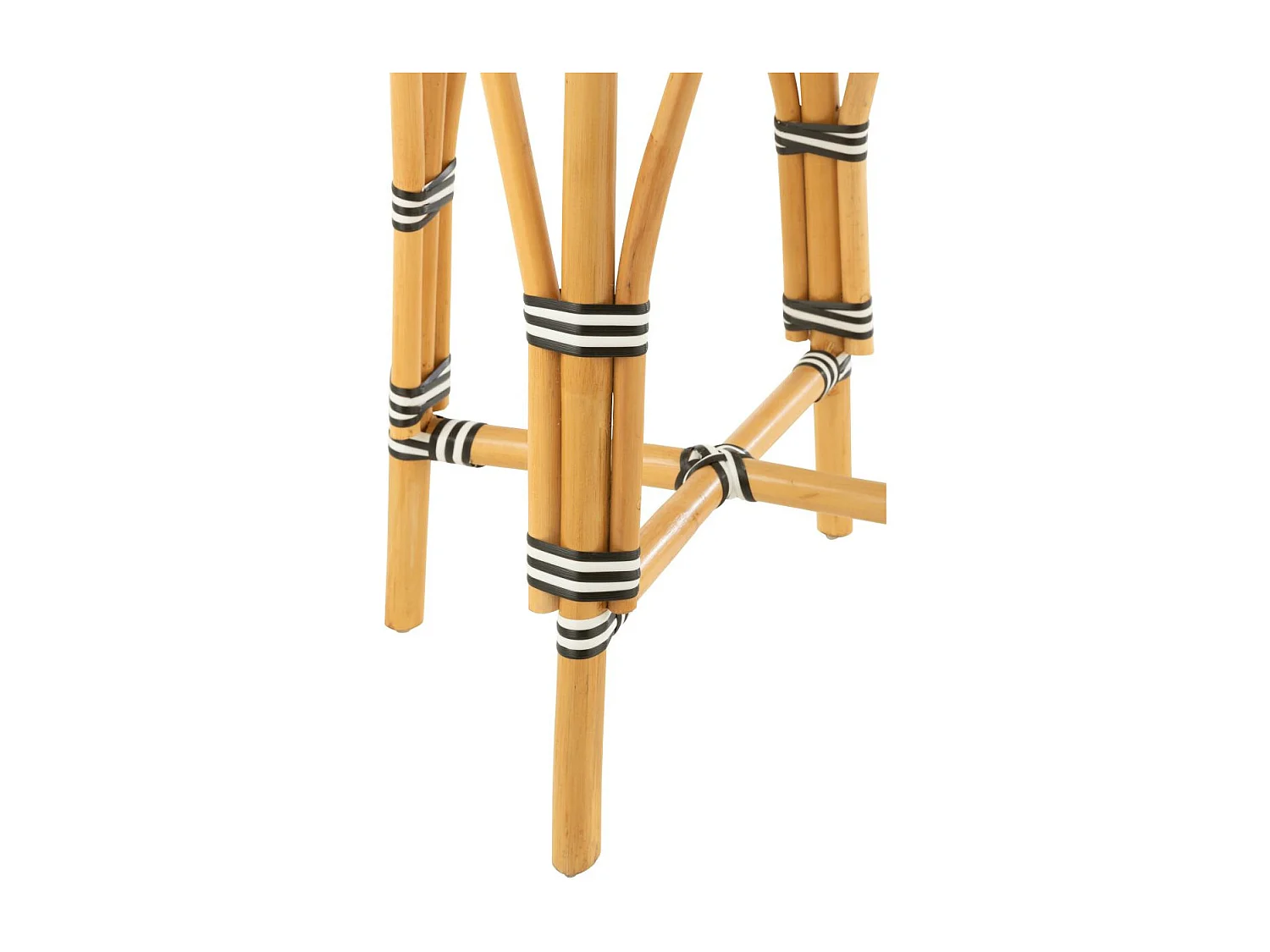 Tabouret de Bar en Rotin "Danial" 65cm Noir