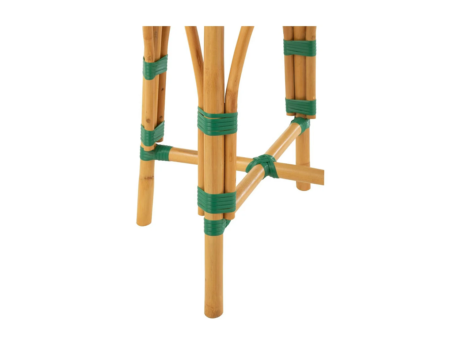 Tabouret de Bar en Rotin "Danial" 65cm Vert Foncé