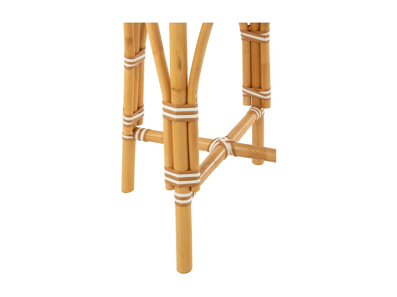 Tabouret de Bar en Rotin "Danial" 65cm Blanc