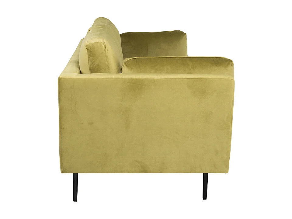 Canapé 3 Places en Velours "Boom" 203cm Vert & Noir