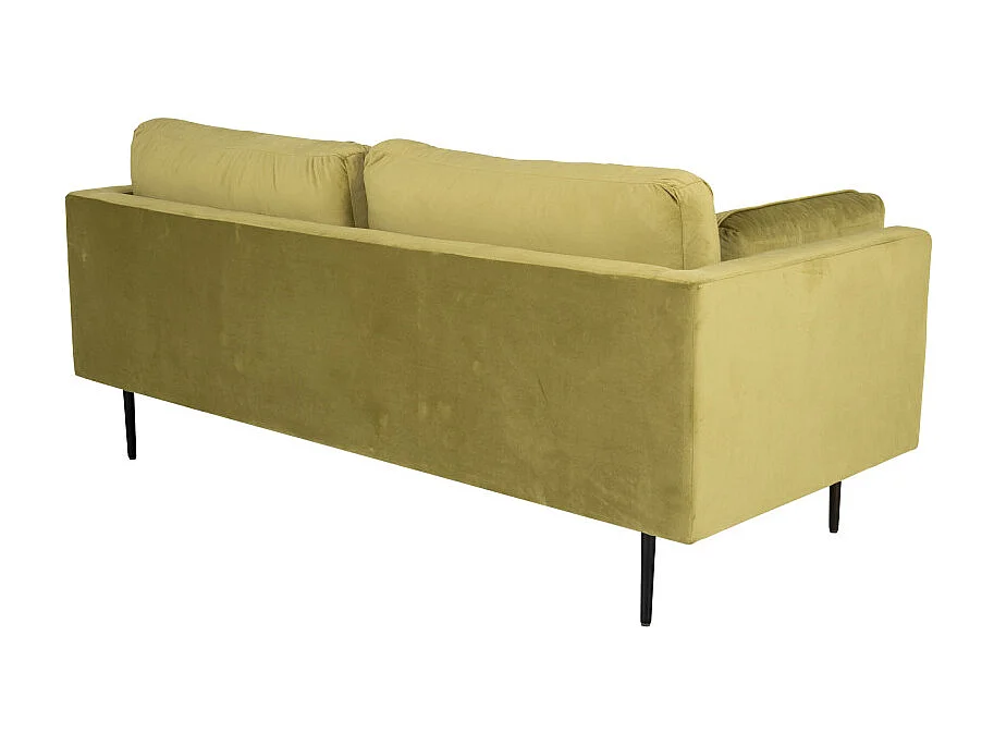 Canapé 3 Places en Velours "Boom" 203cm Vert & Noir