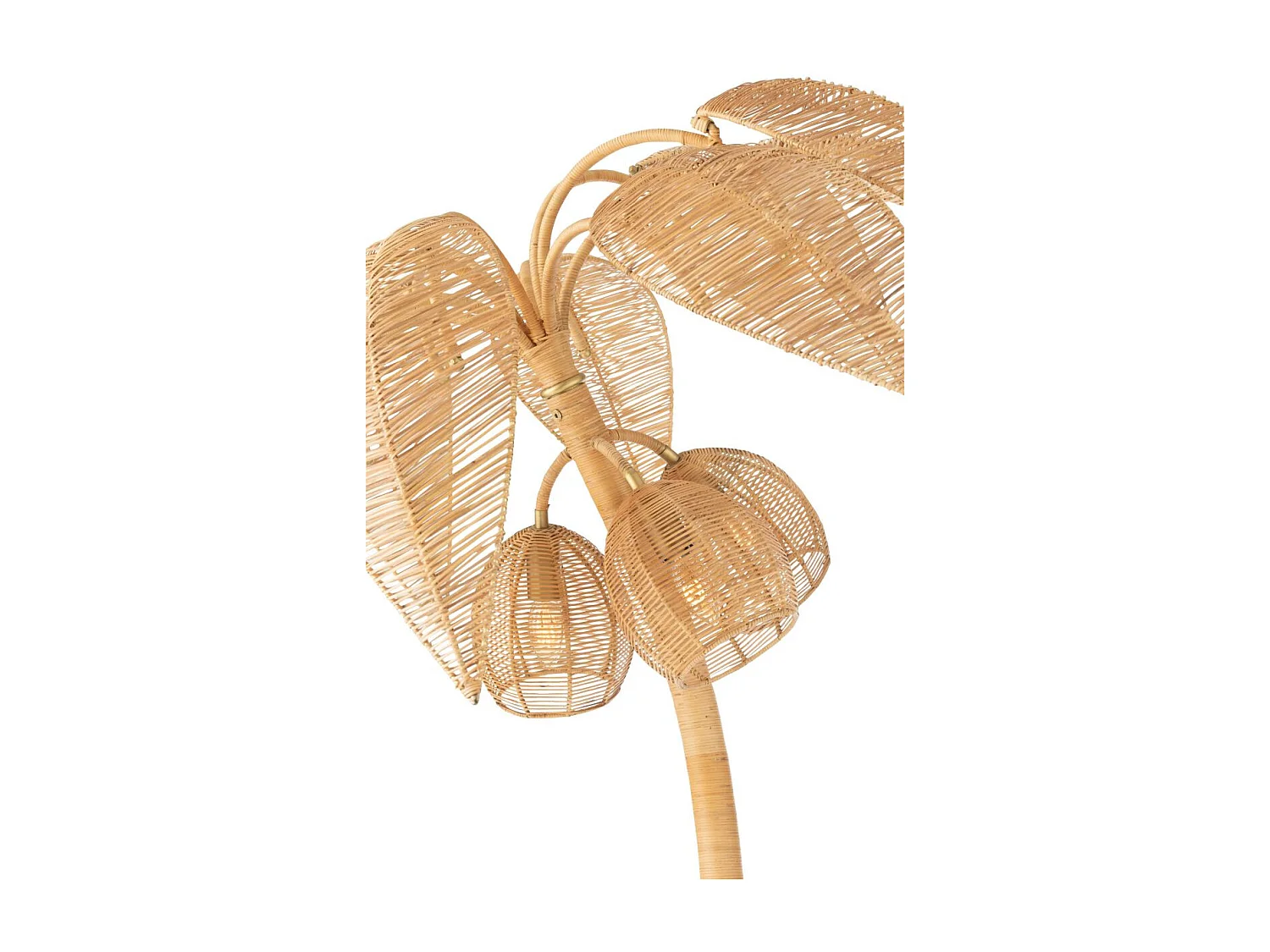 Lampadaire Cocotier en Rotin "Canne à Sucre" 150cm Naturel