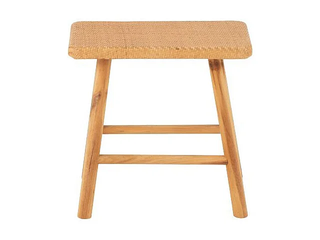 Tabouret Cannage en Rotin "Malinda" 46cm Naturel