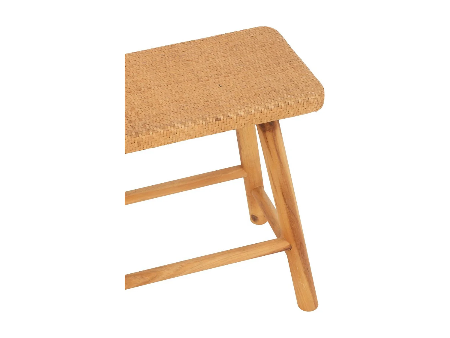 Tabouret Cannage en Rotin "Malinda" 46cm Naturel