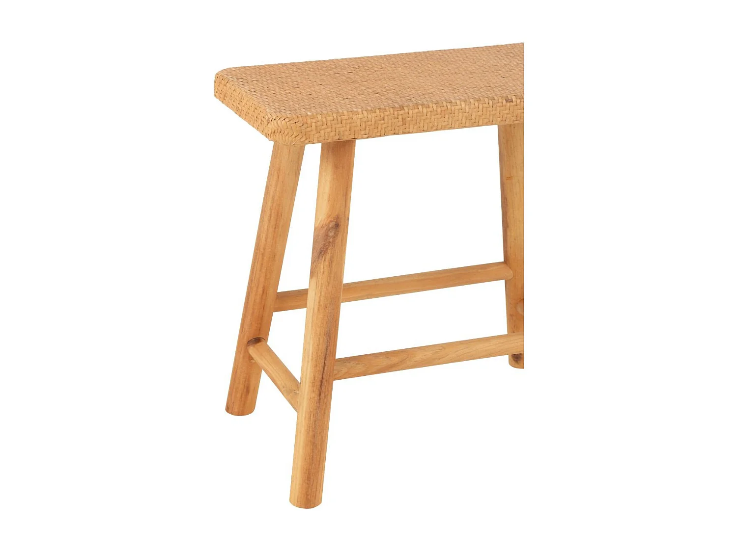Tabouret Cannage en Rotin "Malinda" 46cm Naturel