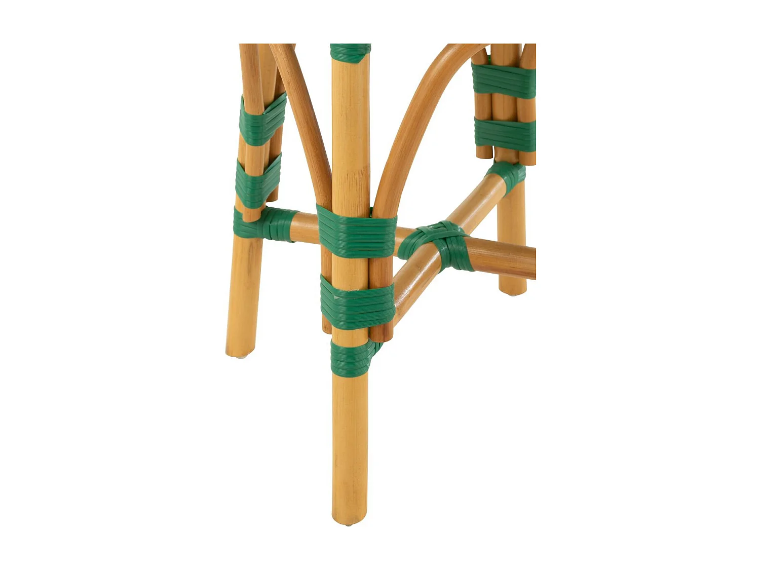 Tabouret en Rotin "Danial" 44cm Vert Foncé