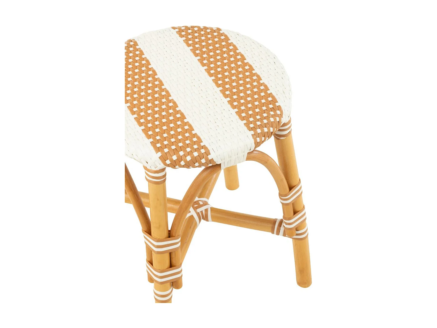 Tabouret en Rotin "Danial" 44cm Blanc