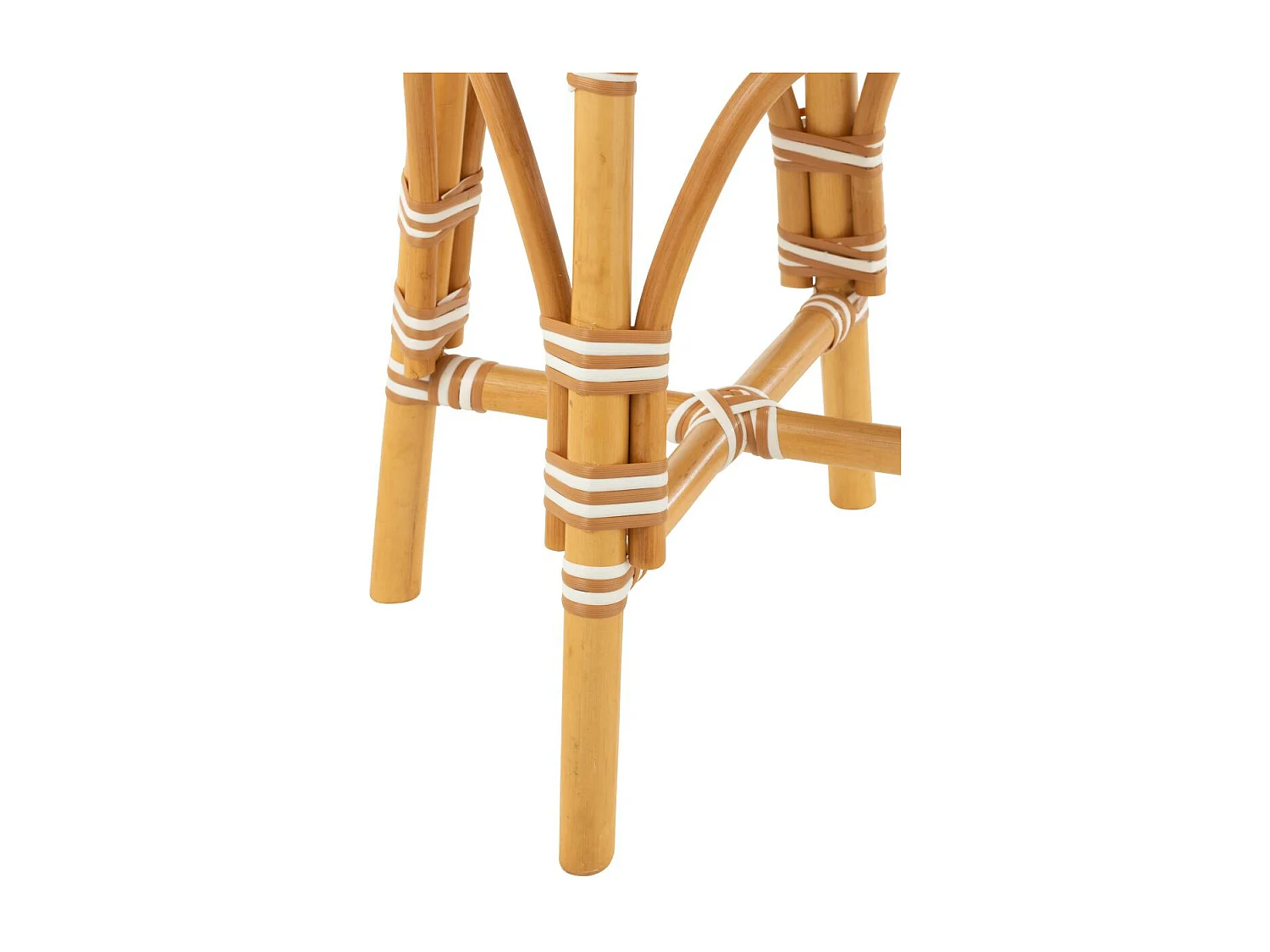 Tabouret en Rotin "Danial" 44cm Blanc