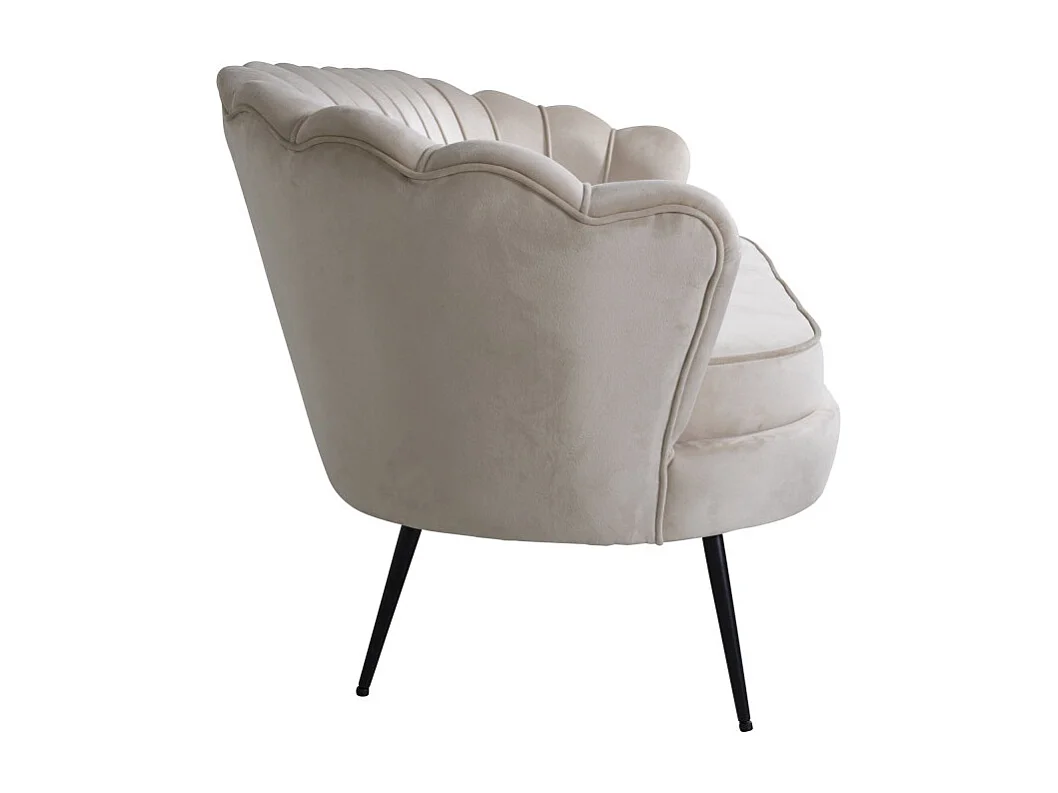 Canapé 3 Places en Velours "Calais" 180cm Beige