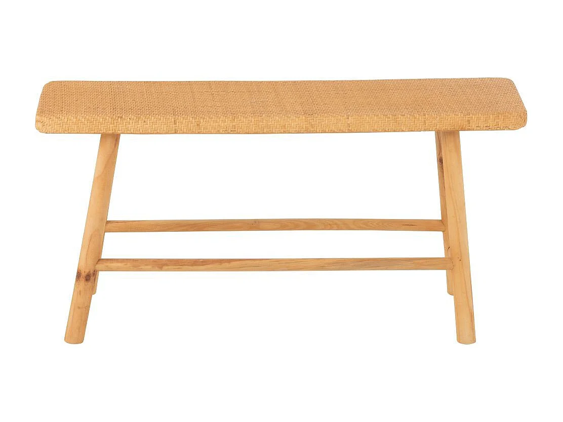 Banc Cannage en Rotin "Malinda" 92cm Naturel