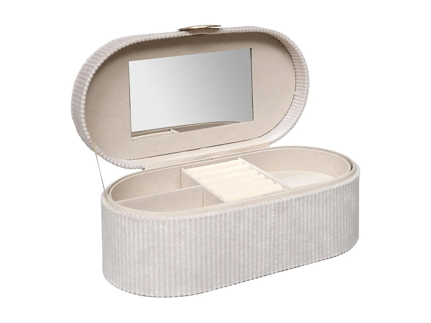 Boîte à Bijoux en Velours "Enya" 25cm Beige