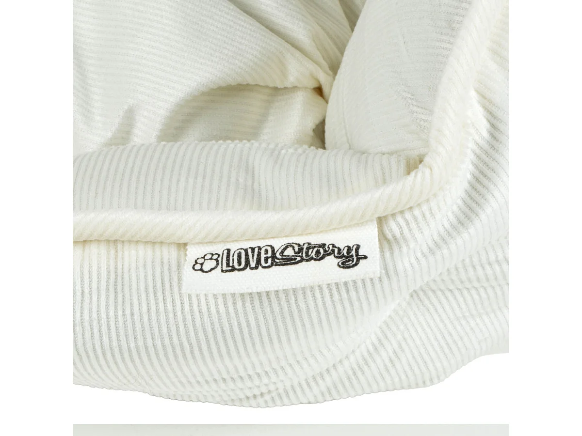 Panier Chien & Chat Velours "Crafty" 40cm Écru