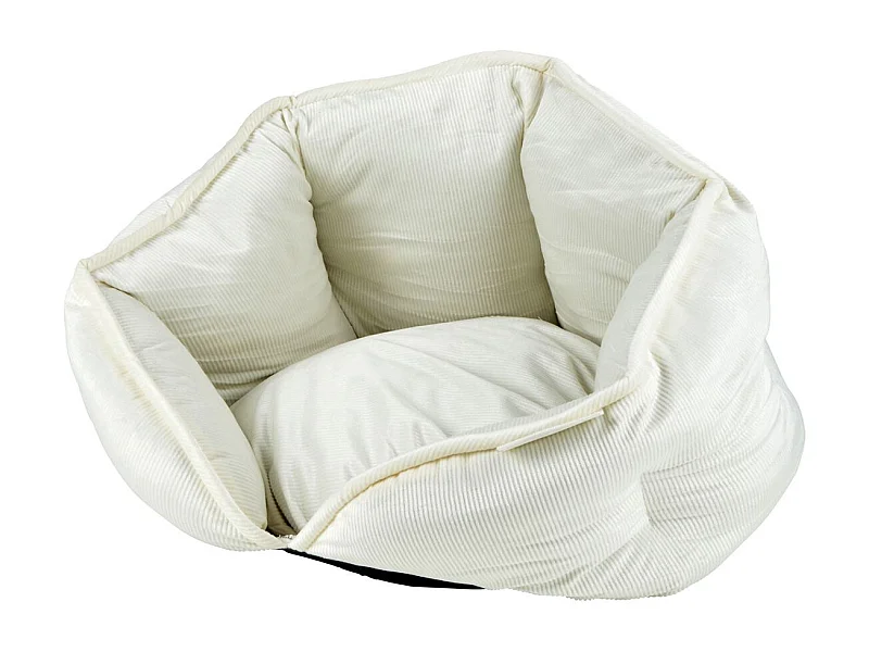 Panier Chien & Chat Velours "Crafty" 40cm Écru