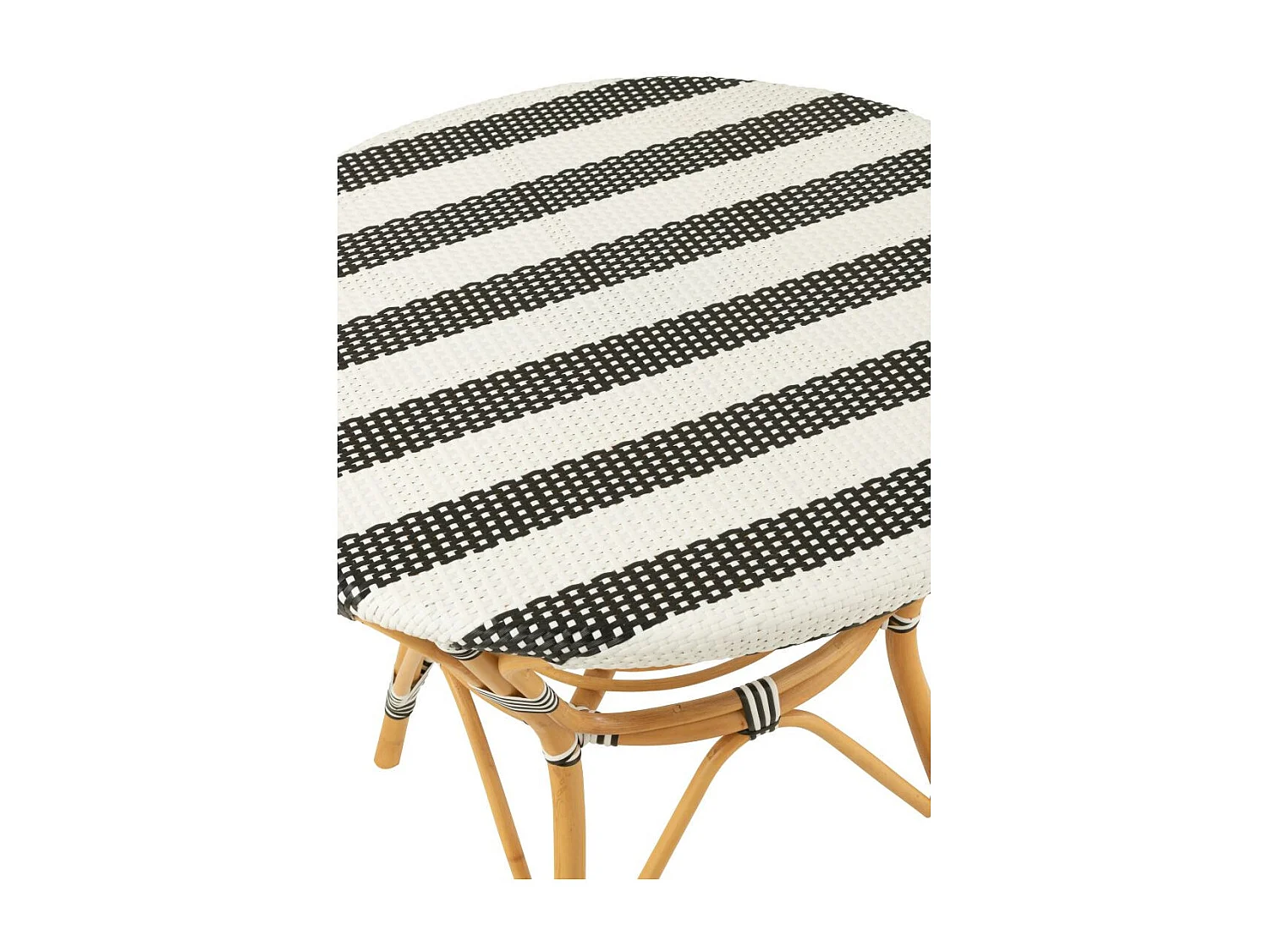 Table à Manger en Rotin "Danial" 90cm Noir