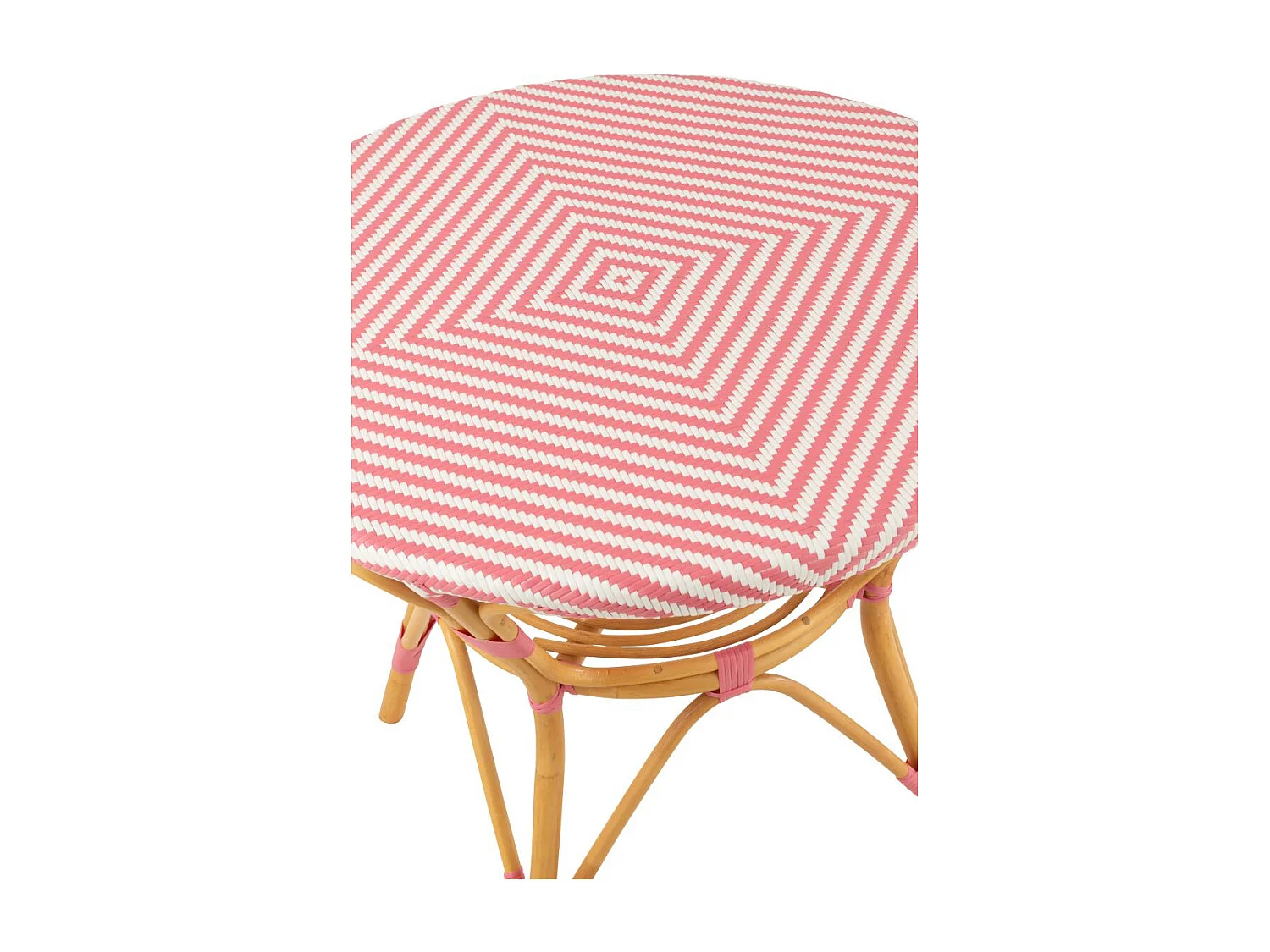 Table à Manger en Rotin "Danial" 90cm Rose