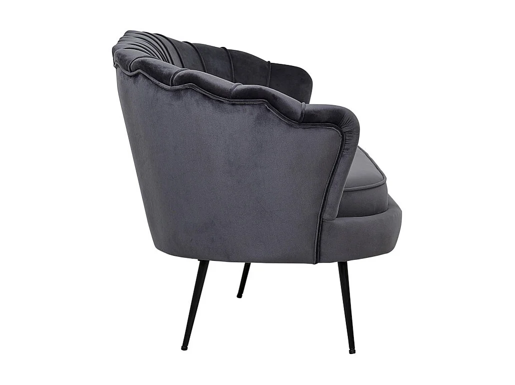 Canapé 3 Places en Velours "Calais" 180cm Gris