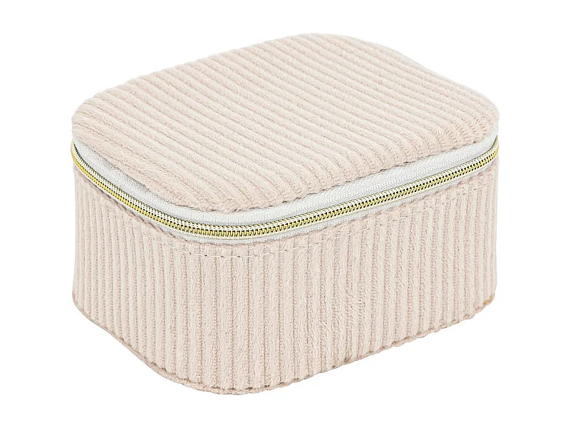 Boîte à Bijoux en Velours "Enya" 11cm Beige