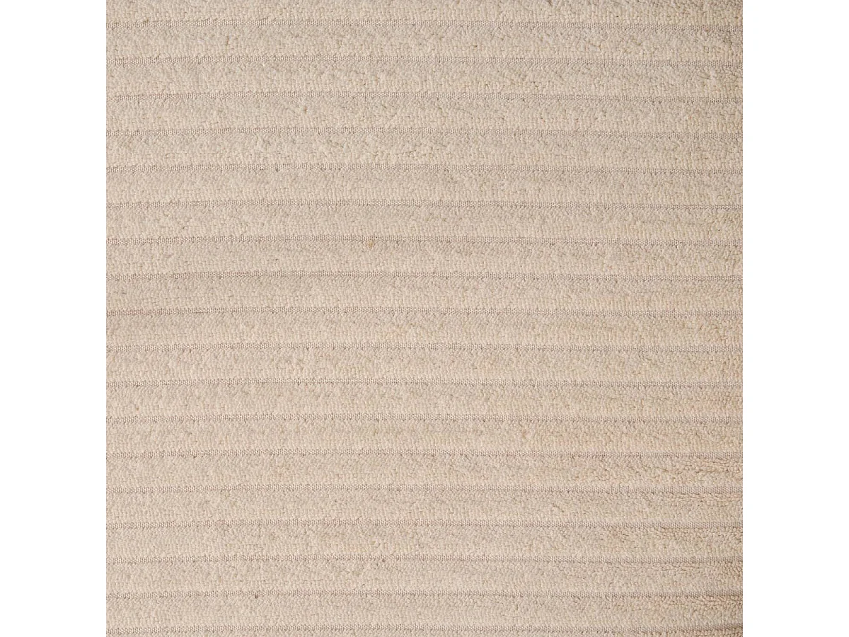 Pouf en Velours Côtelé "Sylia" 38cm Ivoire