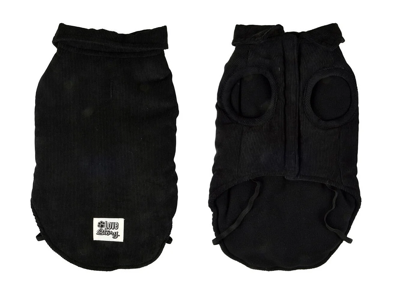 Manteau Pour Chien "Velours Côtelé" 35cm Noir