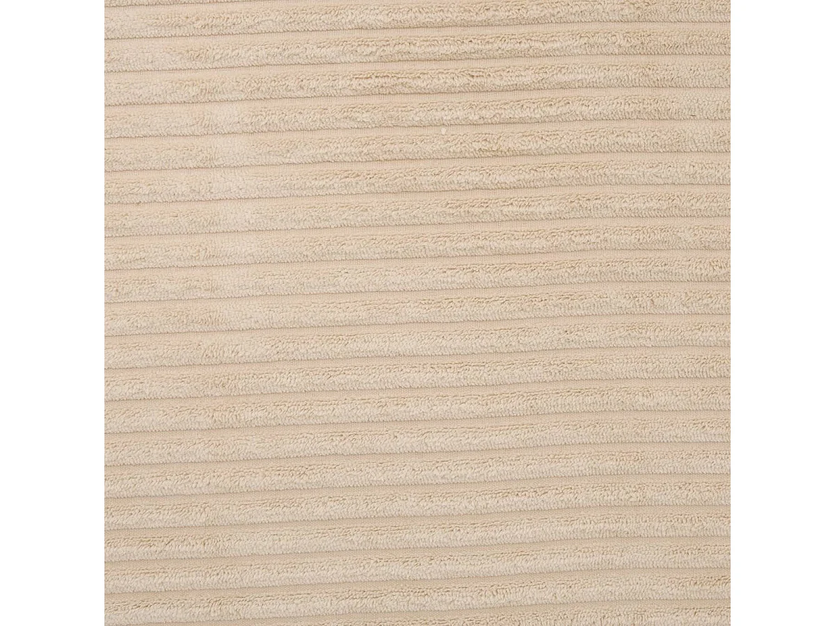 Pouf Arche Velours Côtelé "Sevi" 43cm Beige Clair