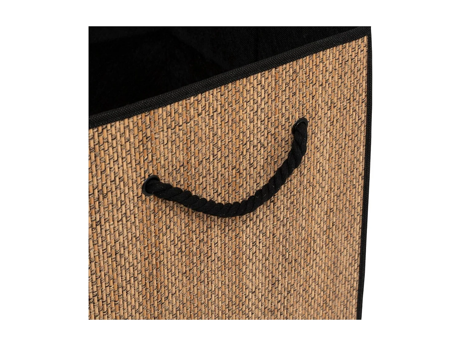 Boîte de Rangement Effet Rotin "Stemy" 31cm Noir