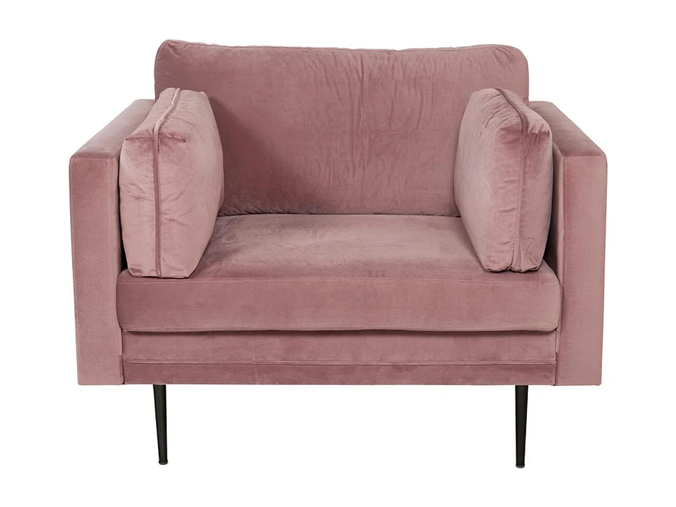 Fauteuil Design en Velours "Boom" 110cm Rose & Noir