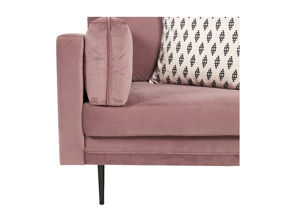 Fauteuil Design en Velours "Boom" 110cm Rose & Noir