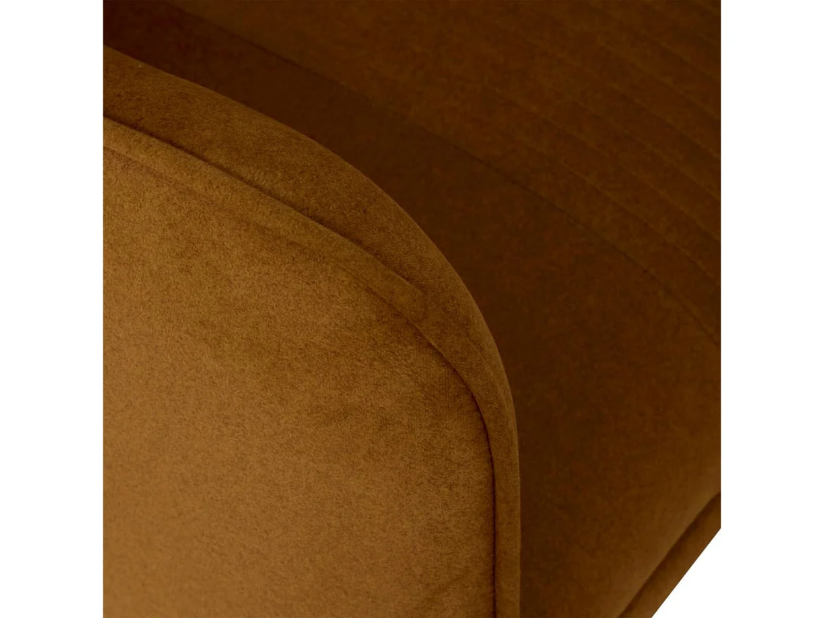 Fauteuil Design en Velours "Libor" 75cm Camel