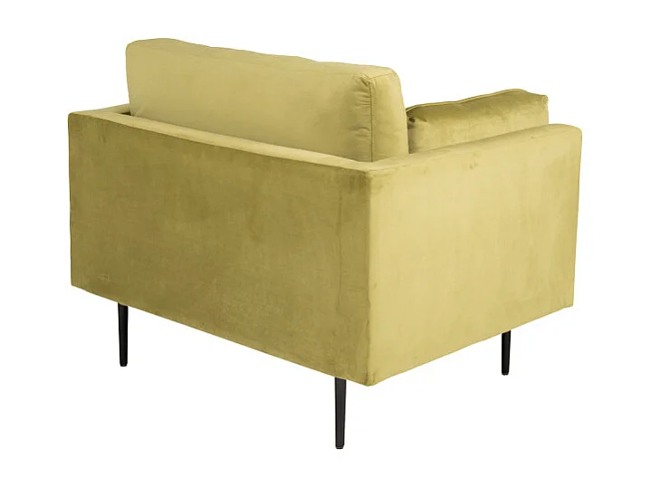 Fauteuil Design en Velours "Boom" 110cm Vert & Noir