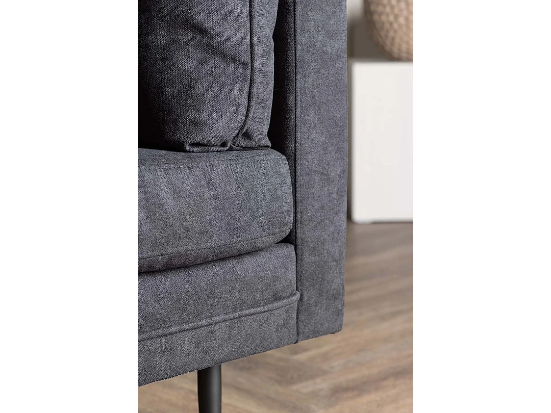Fauteuil Design en Tissu "Boom" 110cm Noir