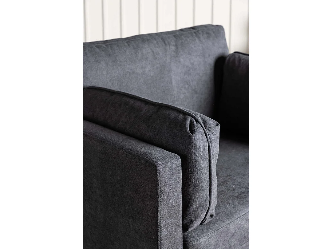 Fauteuil Design en Tissu "Boom" 110cm Noir