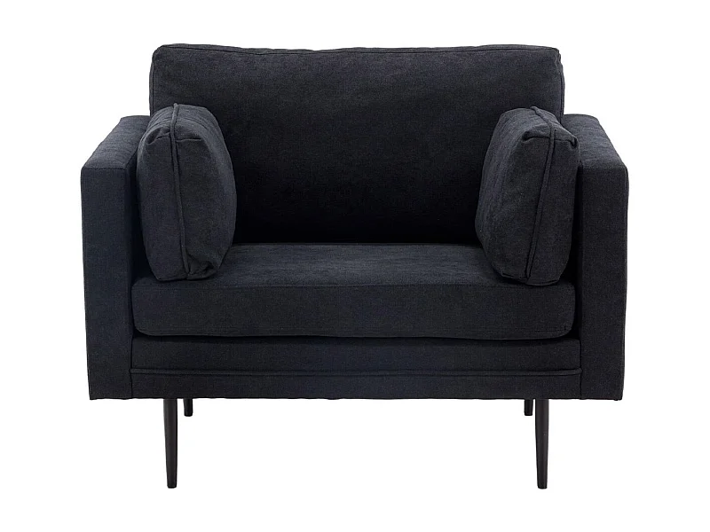 Fauteuil Design en Tissu "Boom" 110cm Noir