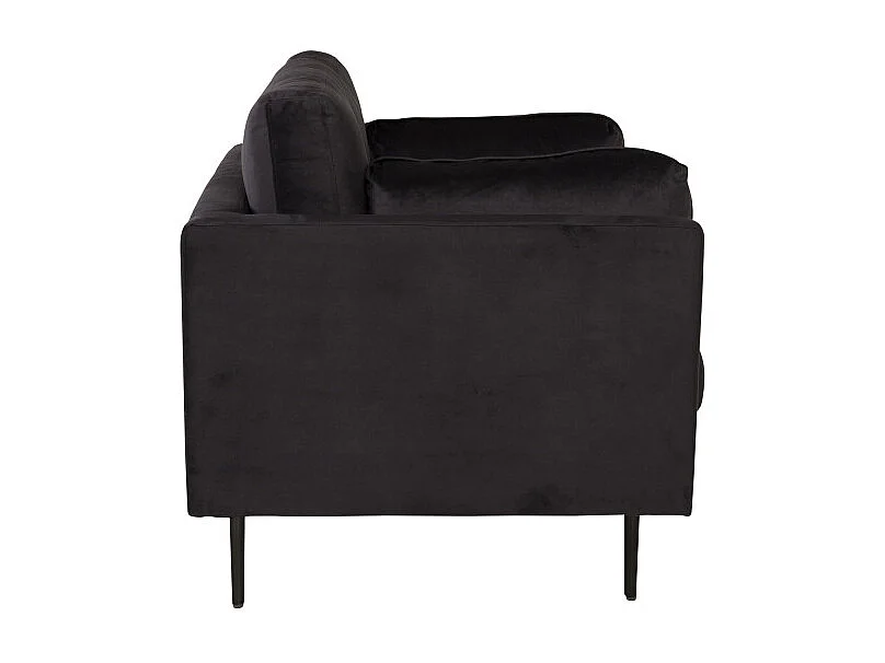 Fauteuil Design en Velours "Boom" 110cm Noir