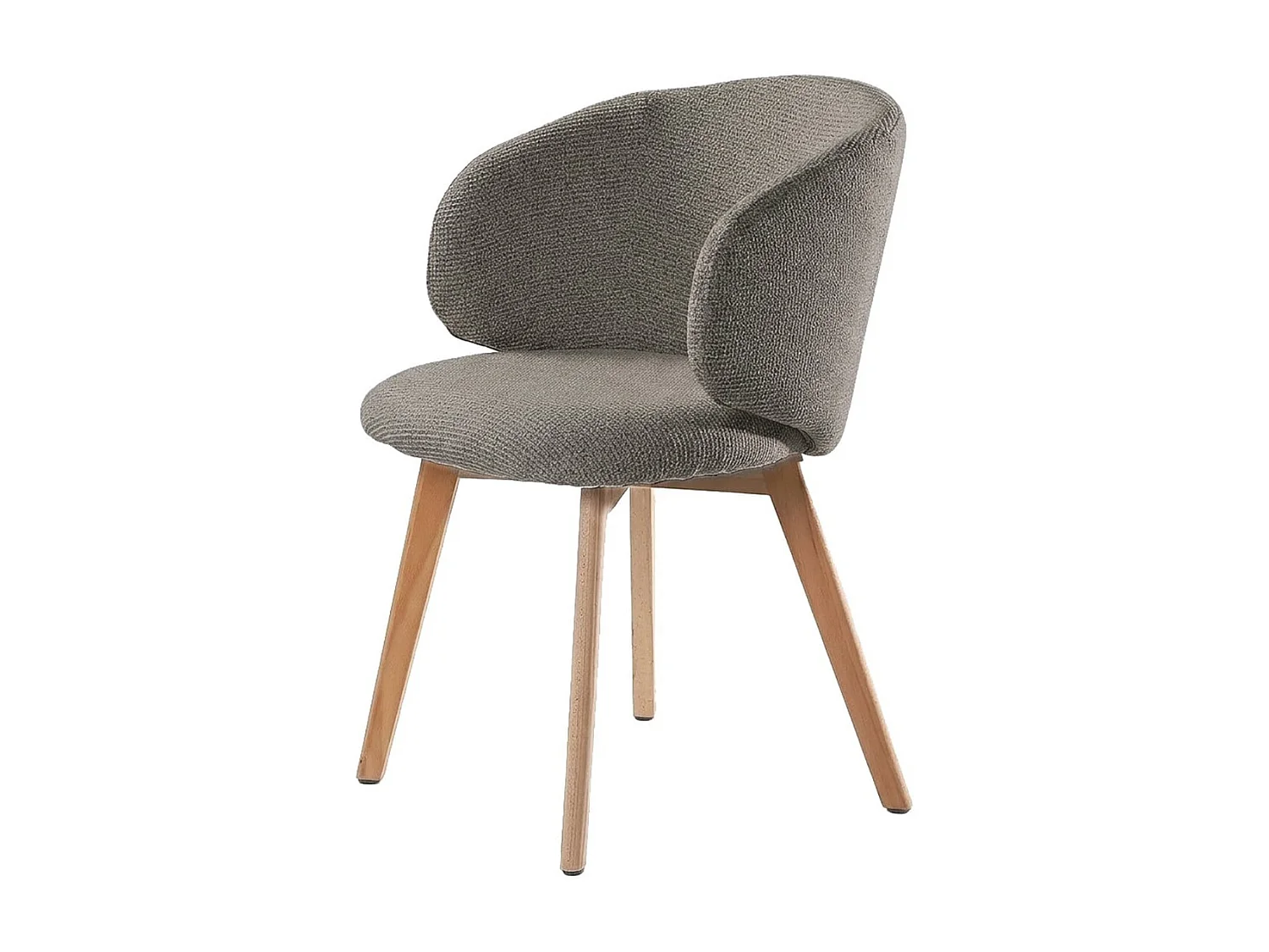 Zestaw 2 krzeseł z tkaniny z bukowymi nogami H79 cm - SOLENE