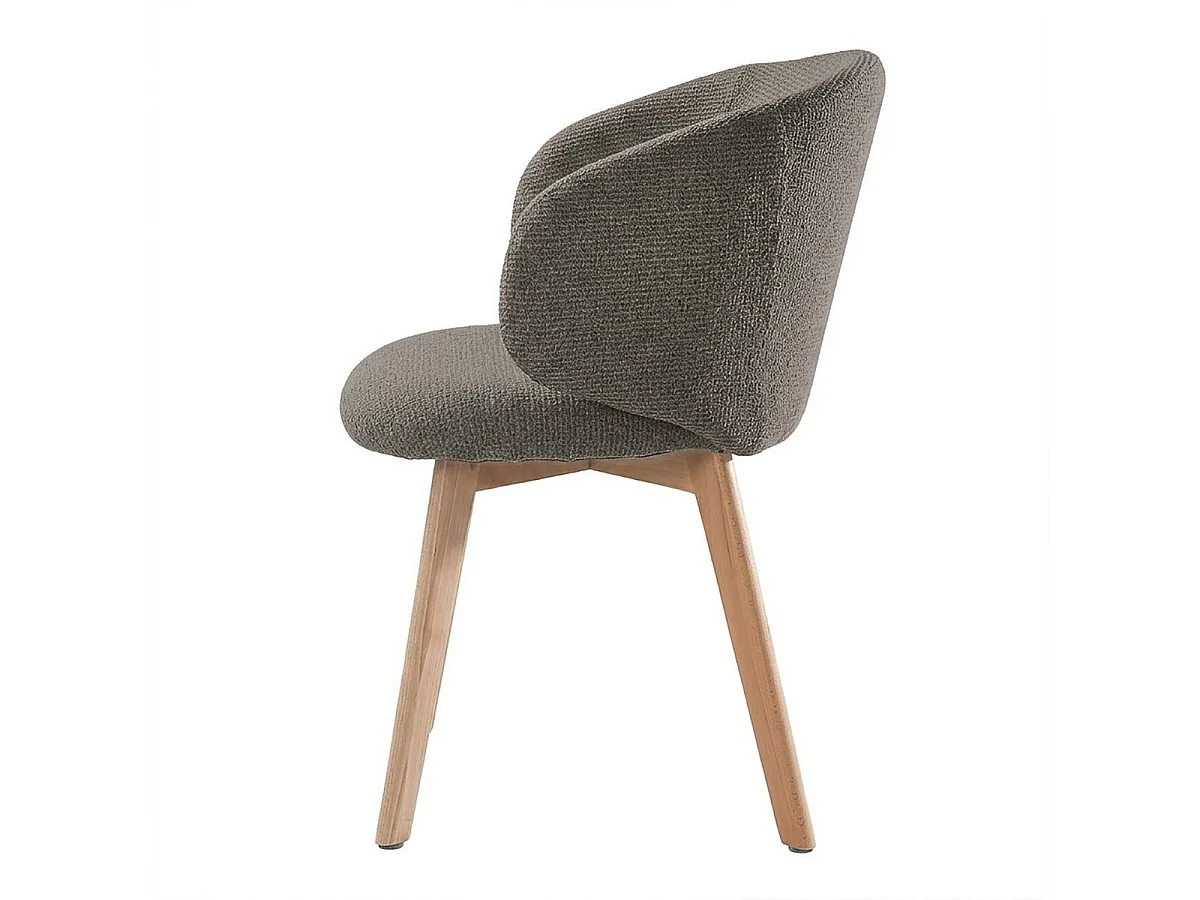 Zestaw 2 krzeseł z tkaniny z bukowymi nogami H79 cm - SOLENE