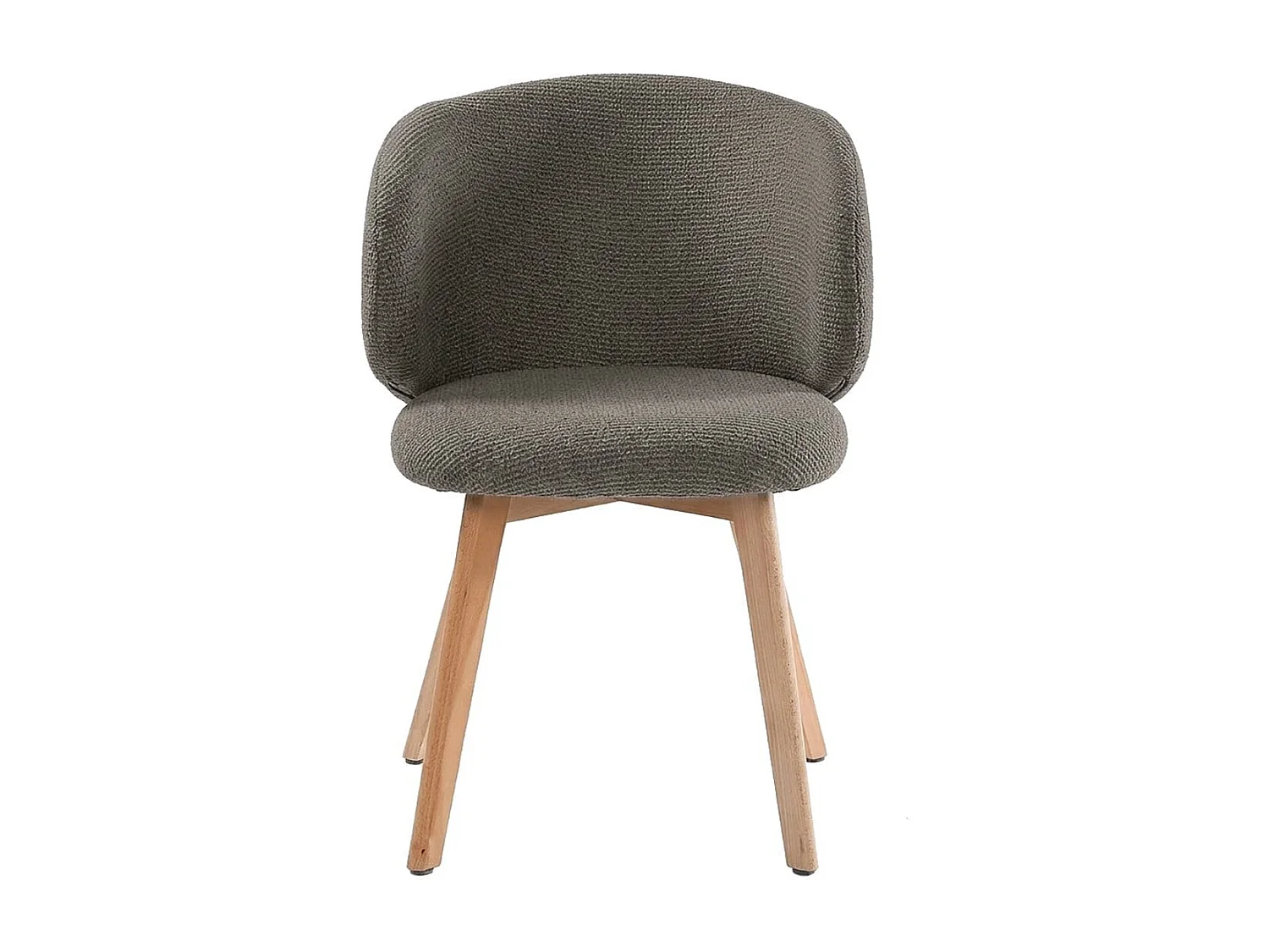 Zestaw 2 krzeseł z tkaniny z bukowymi nogami H79 cm - SOLENE