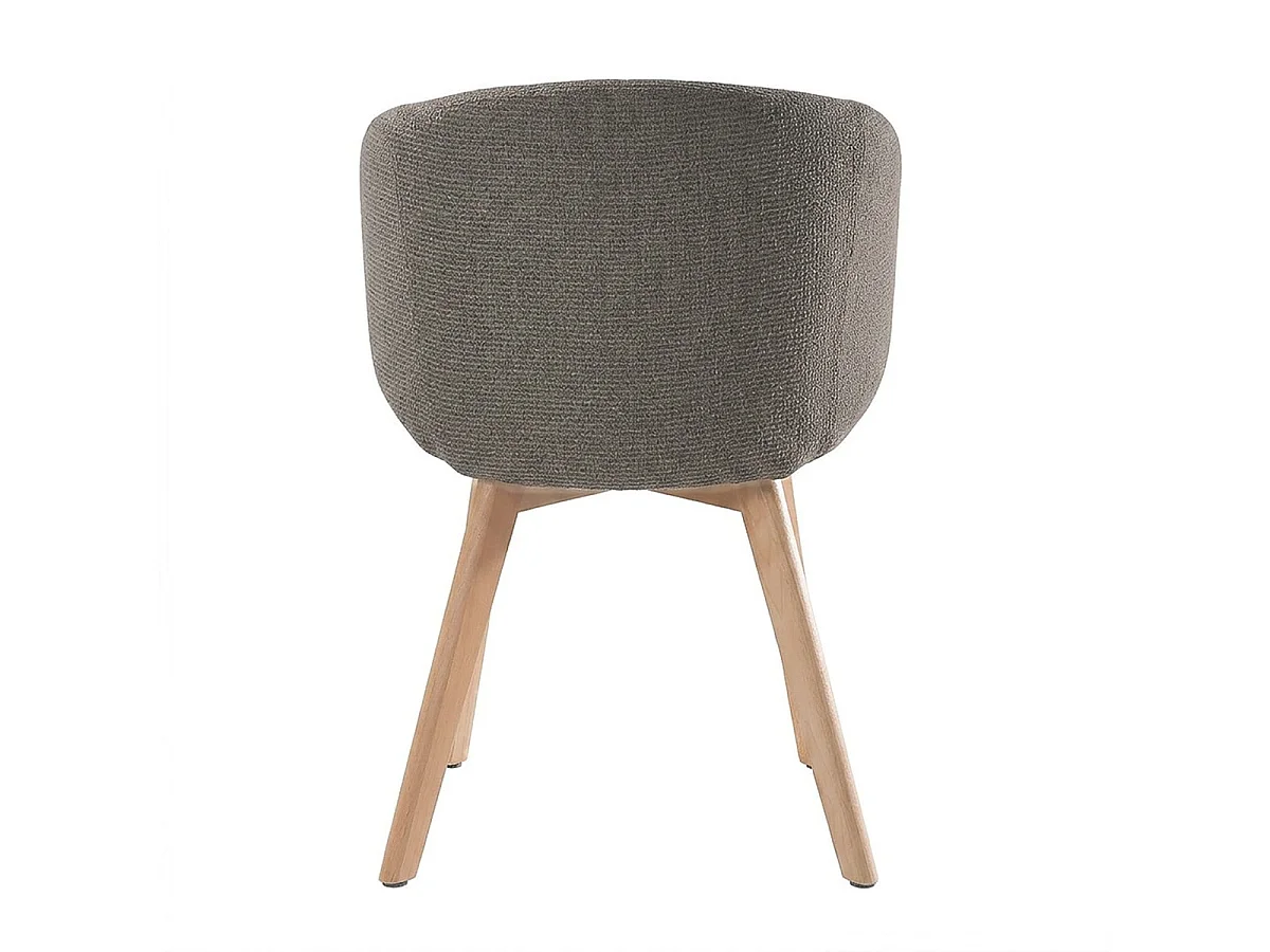 Zestaw 2 krzeseł z tkaniny z bukowymi nogami H79 cm - SOLENE