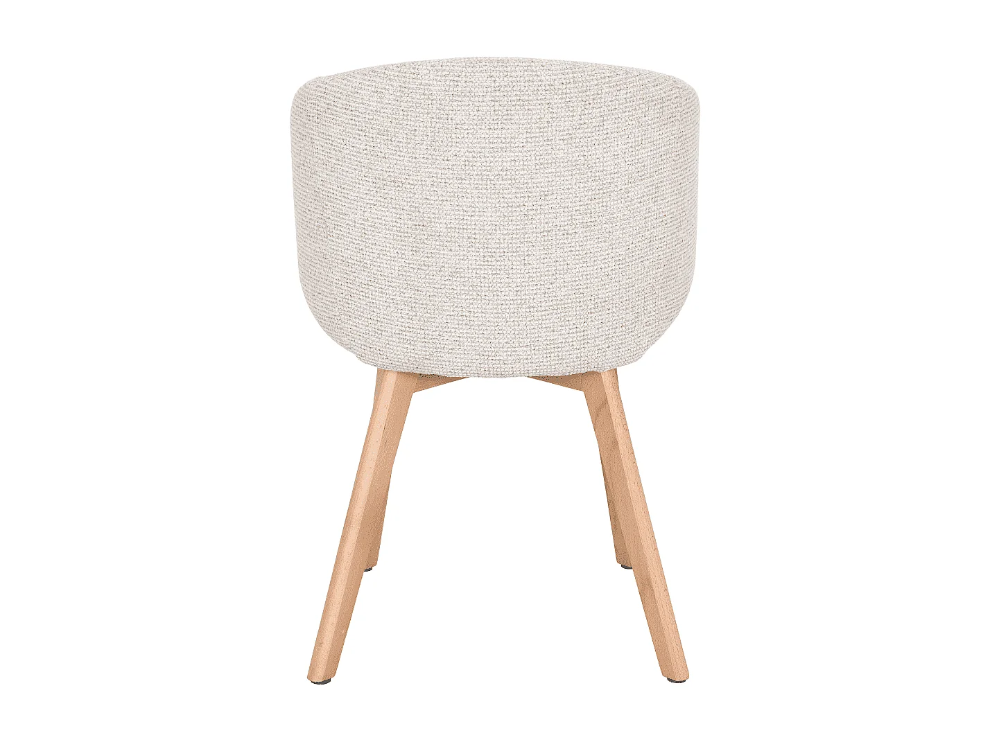 Stühle 2er?Set, aus stoff Beige und massive Holzfüße H79 cm - SOLÈNE
