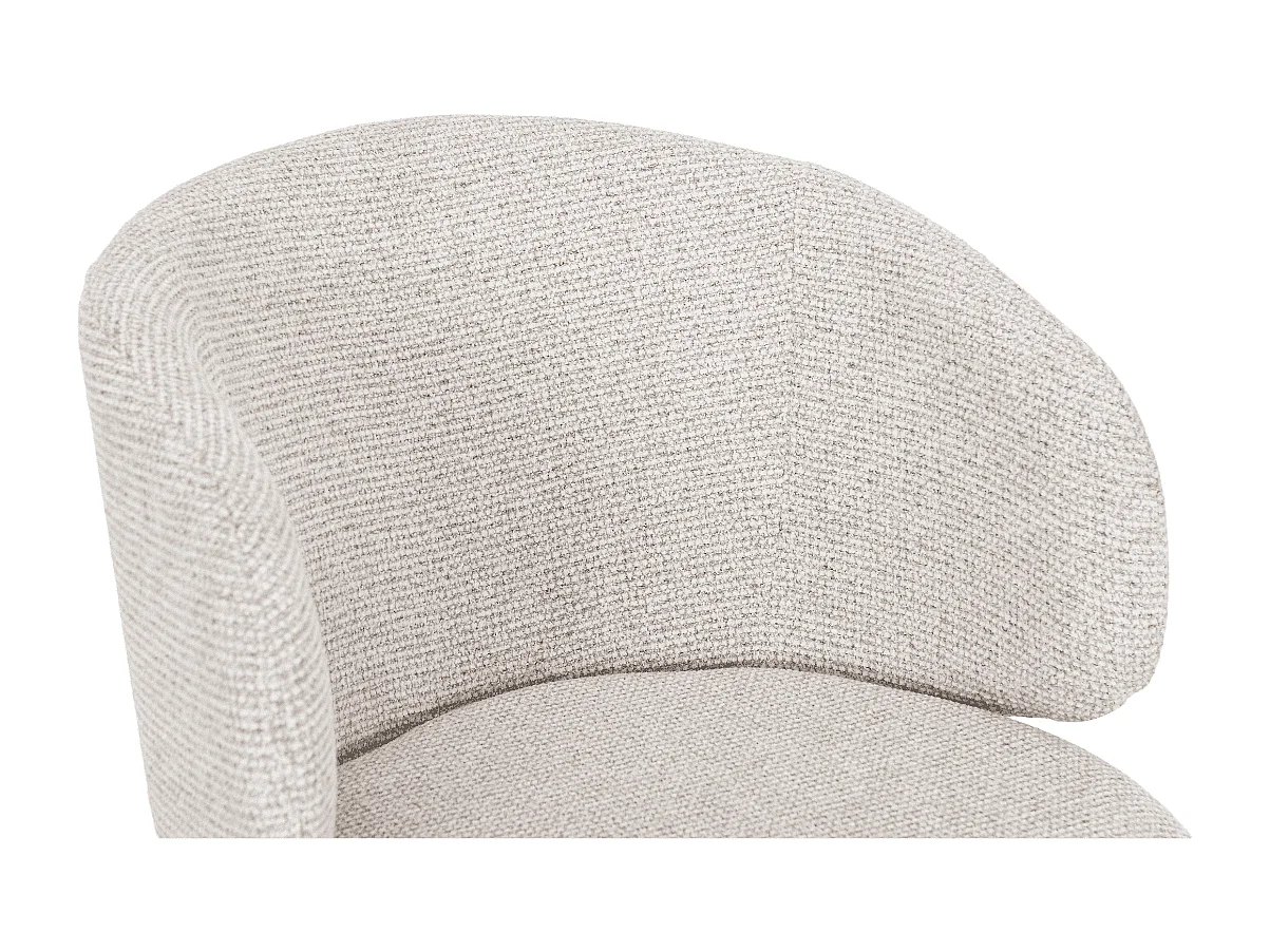 Stühle 2er?Set, aus stoff Beige und massive Holzfüße H79 cm - SOLÈNE