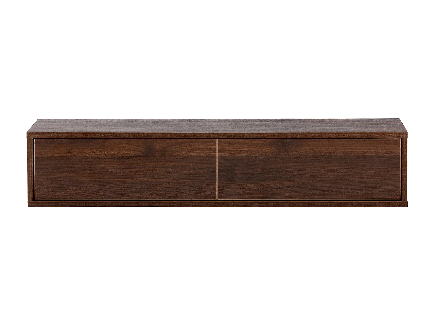 Konsolentisch schwebender Auri 2 schubladen Walnuss-Optik