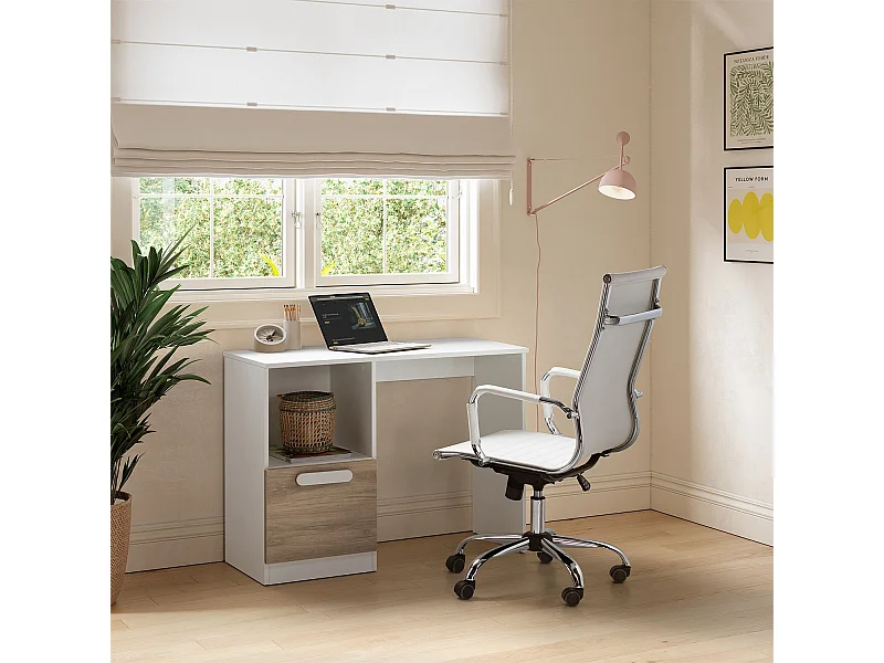 Mesa de escritorio Helen 1 puerta color Blanco