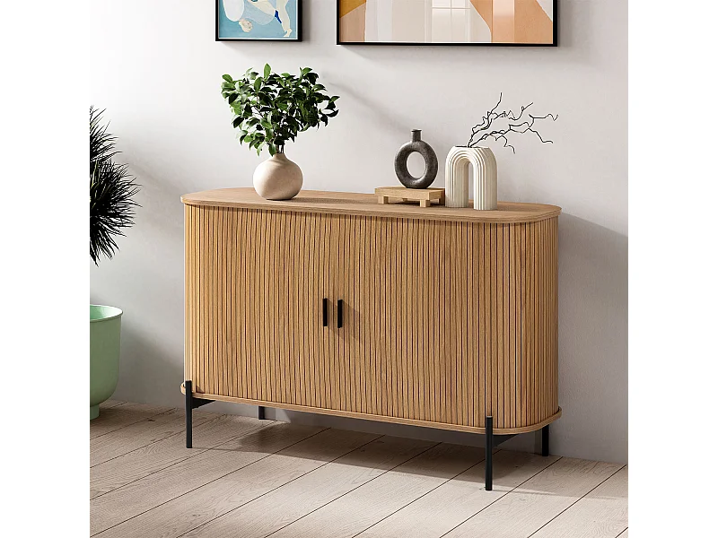 Buffet Mónaco 2 portes effet Chêne