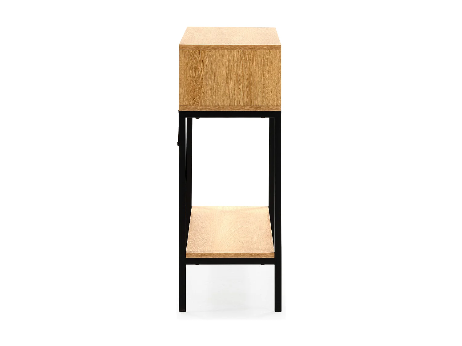 Table console Auri 2 tiroirs effet Chêne