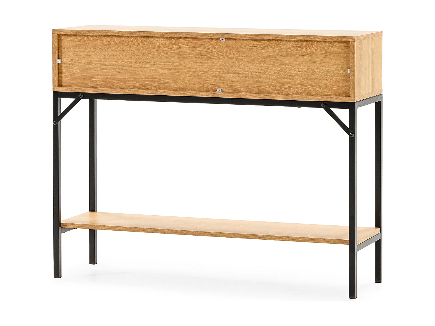 Table console Auri 2 tiroirs effet Chêne