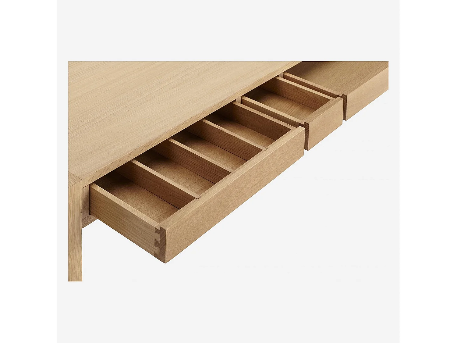 Habitat - Table rectangulaire 6 tiroirs en chêne - Naturel - Design by Bethan Gray - Hanita